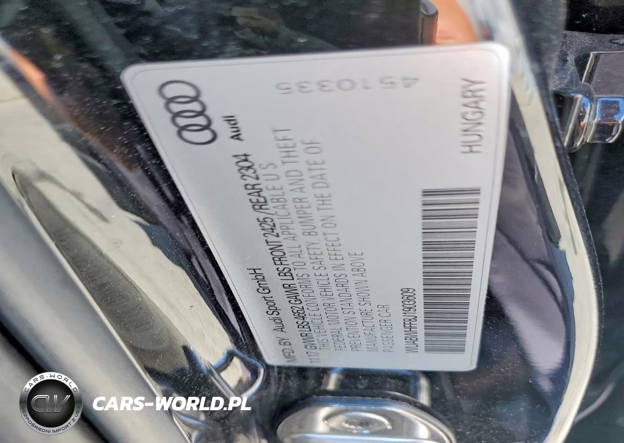 2018 Audi Rs3 VIN:WUABWHFF8J1903609 - 12