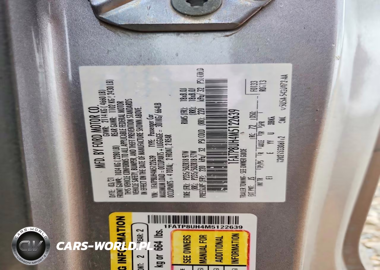 2021 Ford Mustang VIN:1FATP8UH4M5122639 - 13
