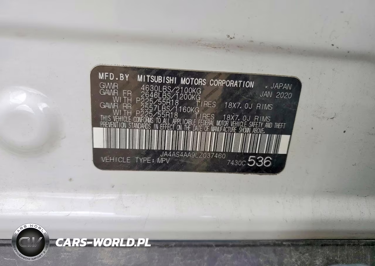 2020 Mitsubishi Eclipse Cross Le VIN:JA4AS4AA9LZ037460 - 12