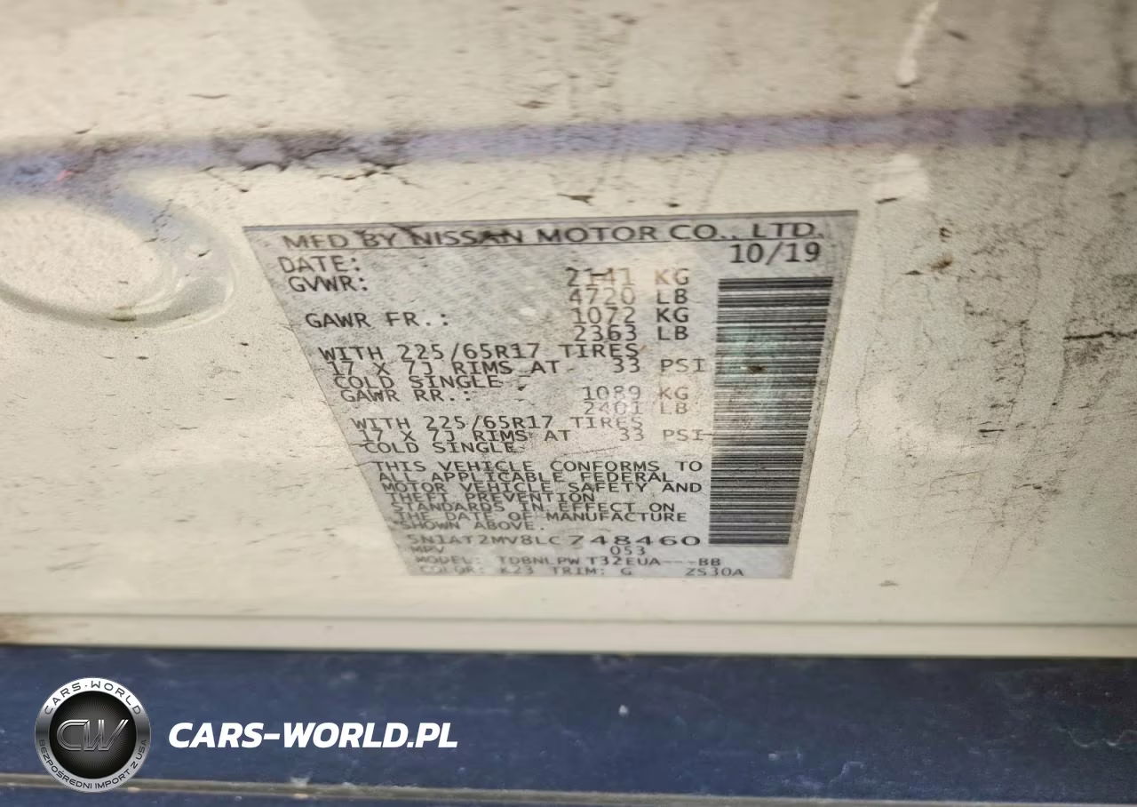 2020 Nissan Rogue S VIN:5N1AT2MV8LC748460 - 14