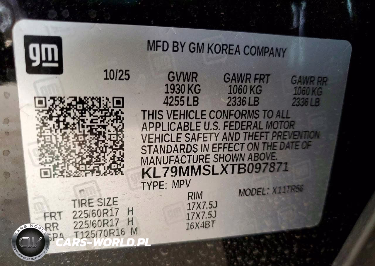 2026 Chevrolet Trailblazer Ls VIN:KL79MMSLXTB097871 - 12