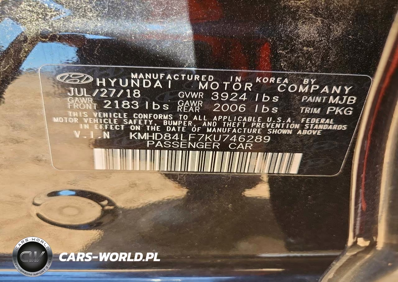 2019 Hyundai Elantra Sel VIN:KMHD84LF7KU746289 - 13