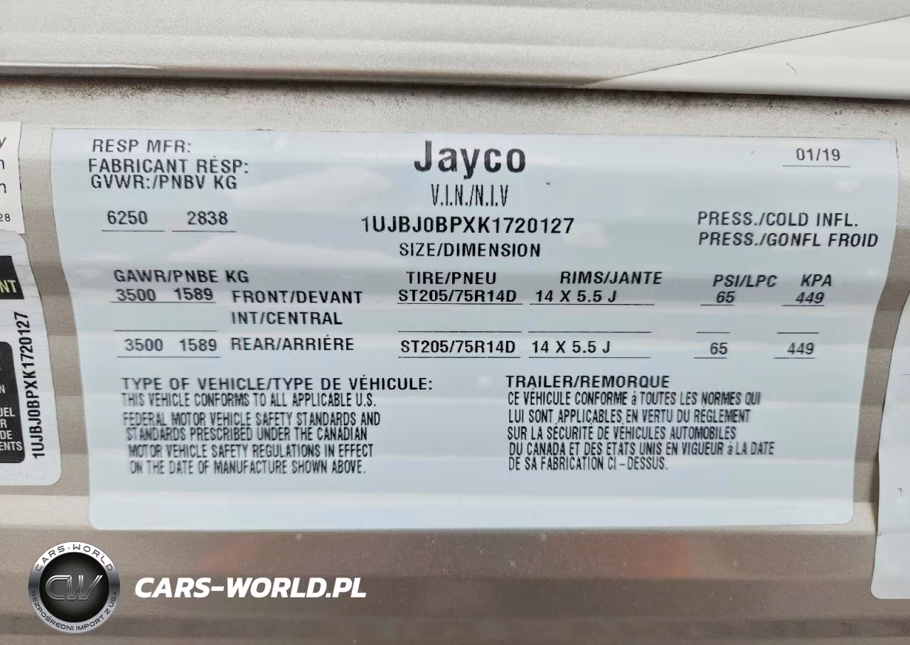 2019 Jayco Jay Flight Slx Camper VIN:1UJBJ0BPXK1720127 - 10