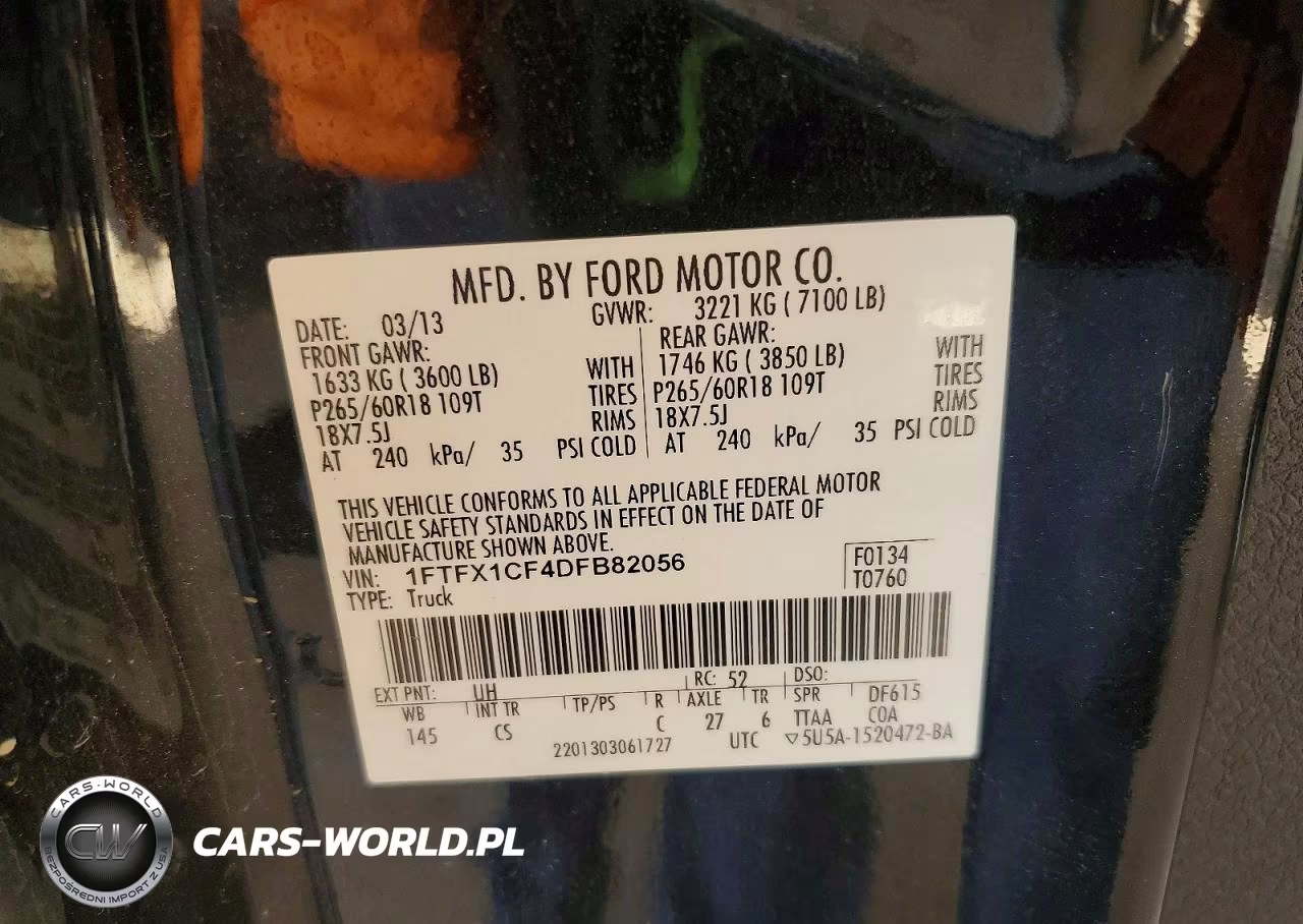 2013 Ford F150 Super Cab VIN:1FTFX1CF4DFB82056 - 12