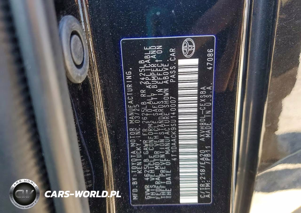 2025 Toyota Camry Se VIN:4T1DAACK9SU140007 - 12