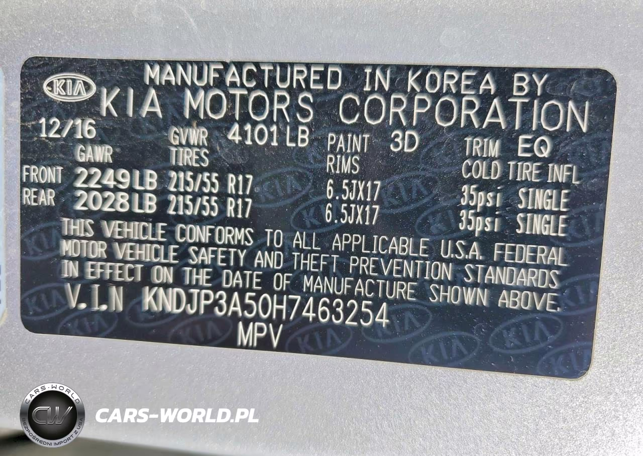2017 Kia Soul + VIN:KNDJP3A50H7463254 - 12