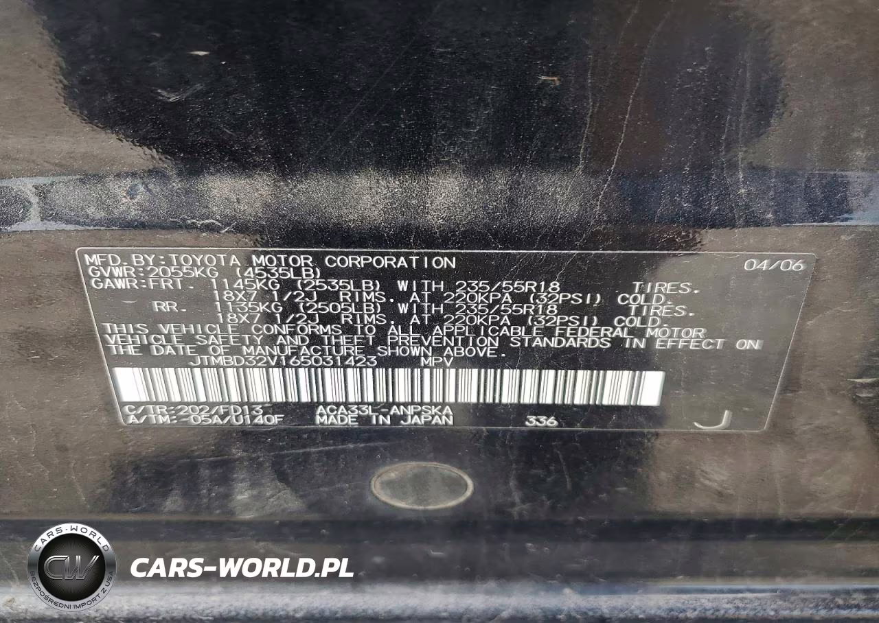 2006 Toyota Rav4 Sport VIN:JTMBD32V165031423 - 13