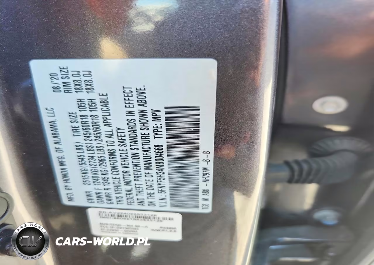 2021 Honda Pilot Ex VIN:5FNYF5H34MB004668 - 13