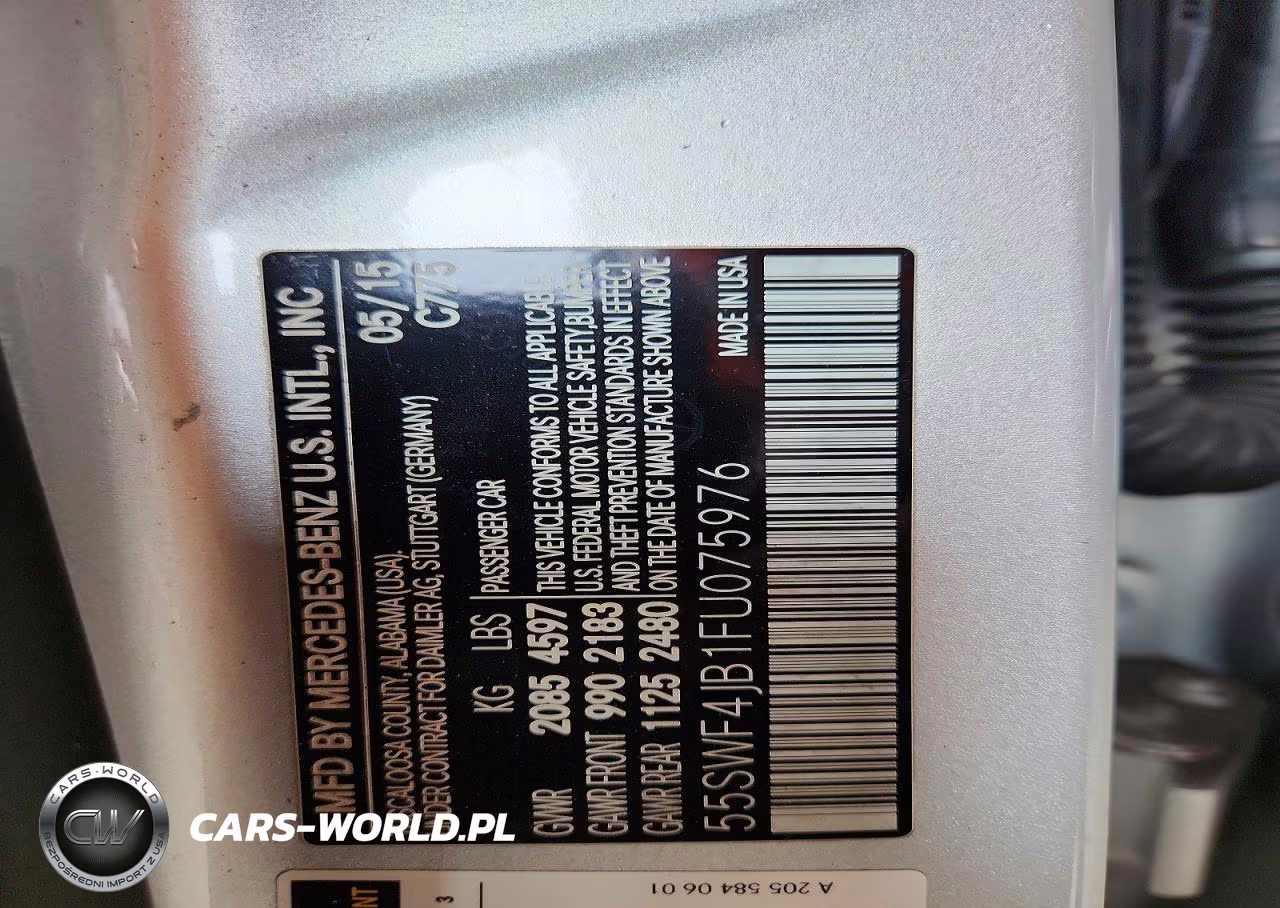 2015 Mercedes-Benz C 300 VIN:55SWF4JB1FU075976 - 13