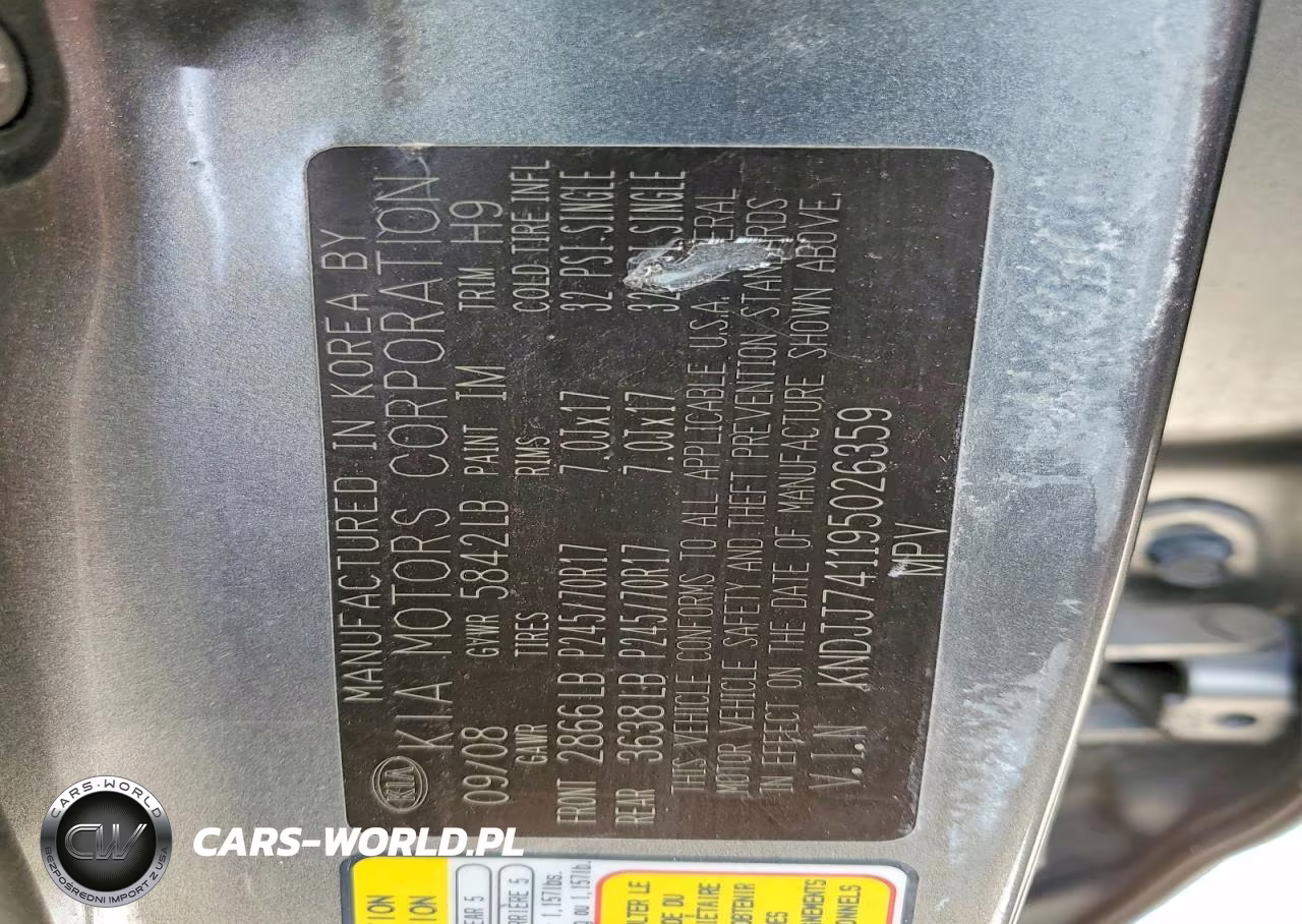 2009 Kia Borrego Lx VIN:KNDJJ741195026359 - 14