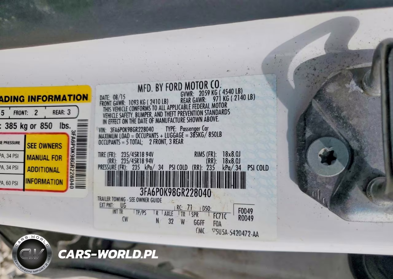 2016 Ford Fusion Titanium VIN:3FA6P0K98GR228040 - 13