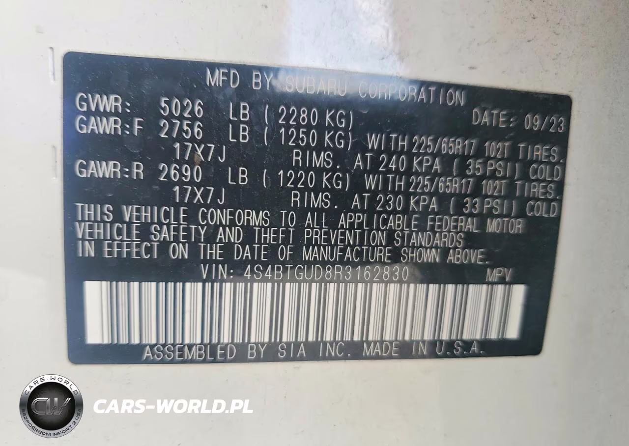 2024 Subaru Outback Wilderness VIN:4S4BTGUD8R3162830 - 14