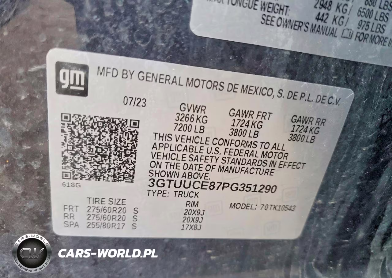 2023 GMC Sierra VIN:3GTUUCE87PG351290 - 13