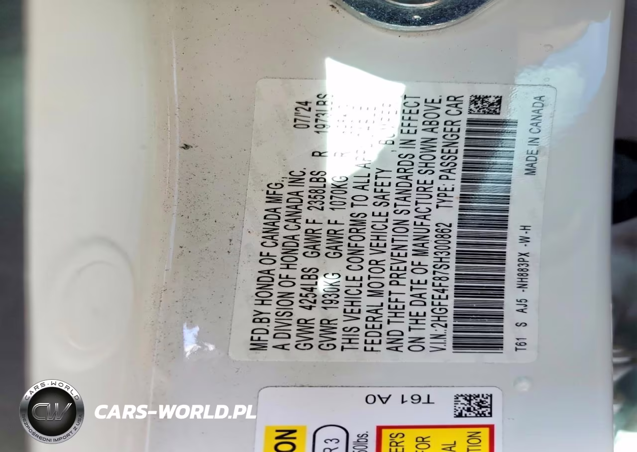 2025 Honda Civic Sport VIN:2HGFE4F87SH300862 - 13