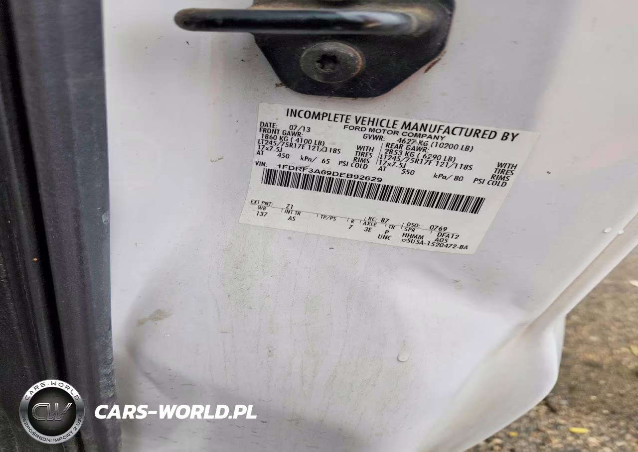 2013 Ford F350 Super Duty VIN:1FDRF3A69DEB92629 - 10