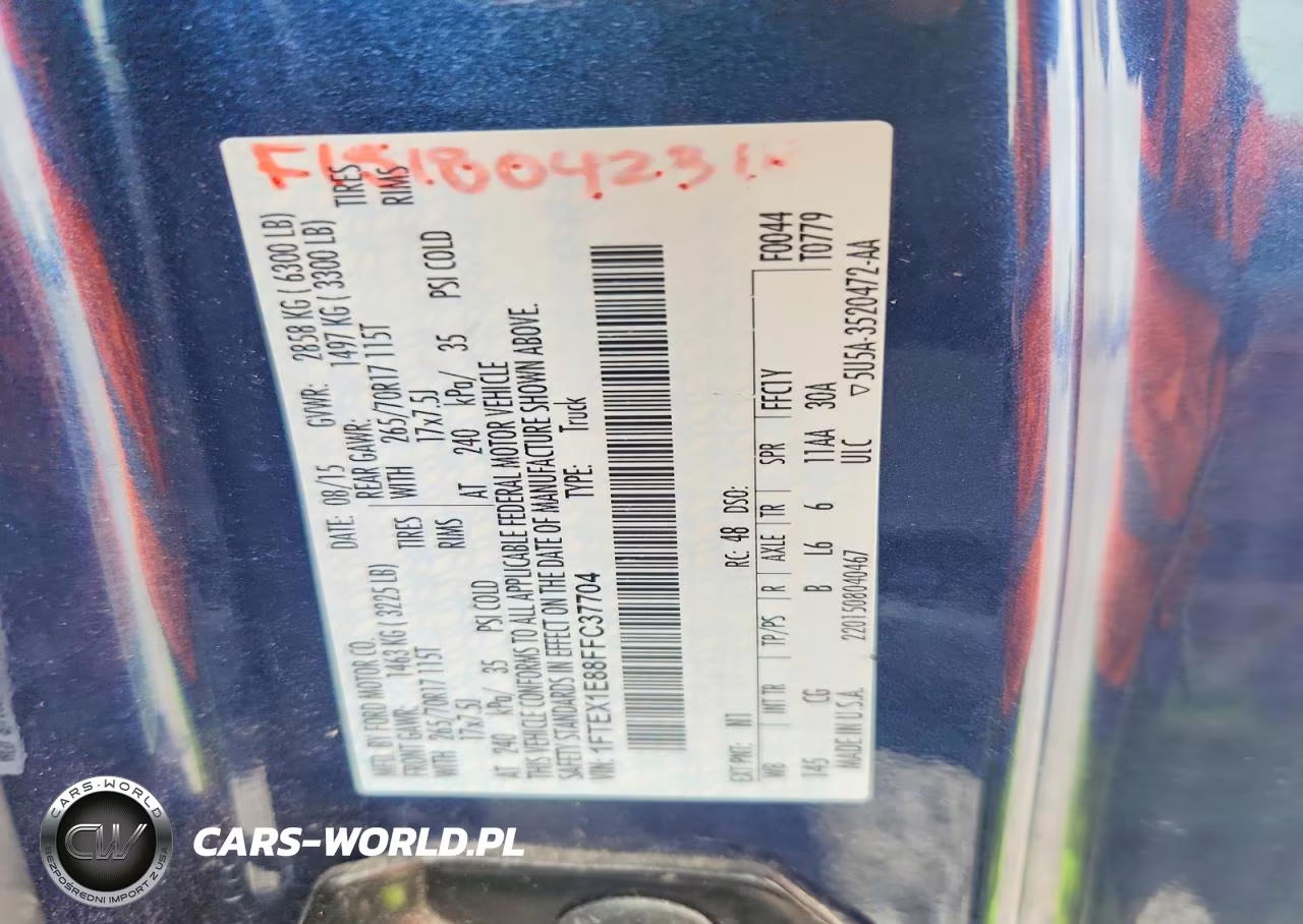 2015 Ford F150 Super Cab VIN:1FTEX1E88FFC37704 - 12