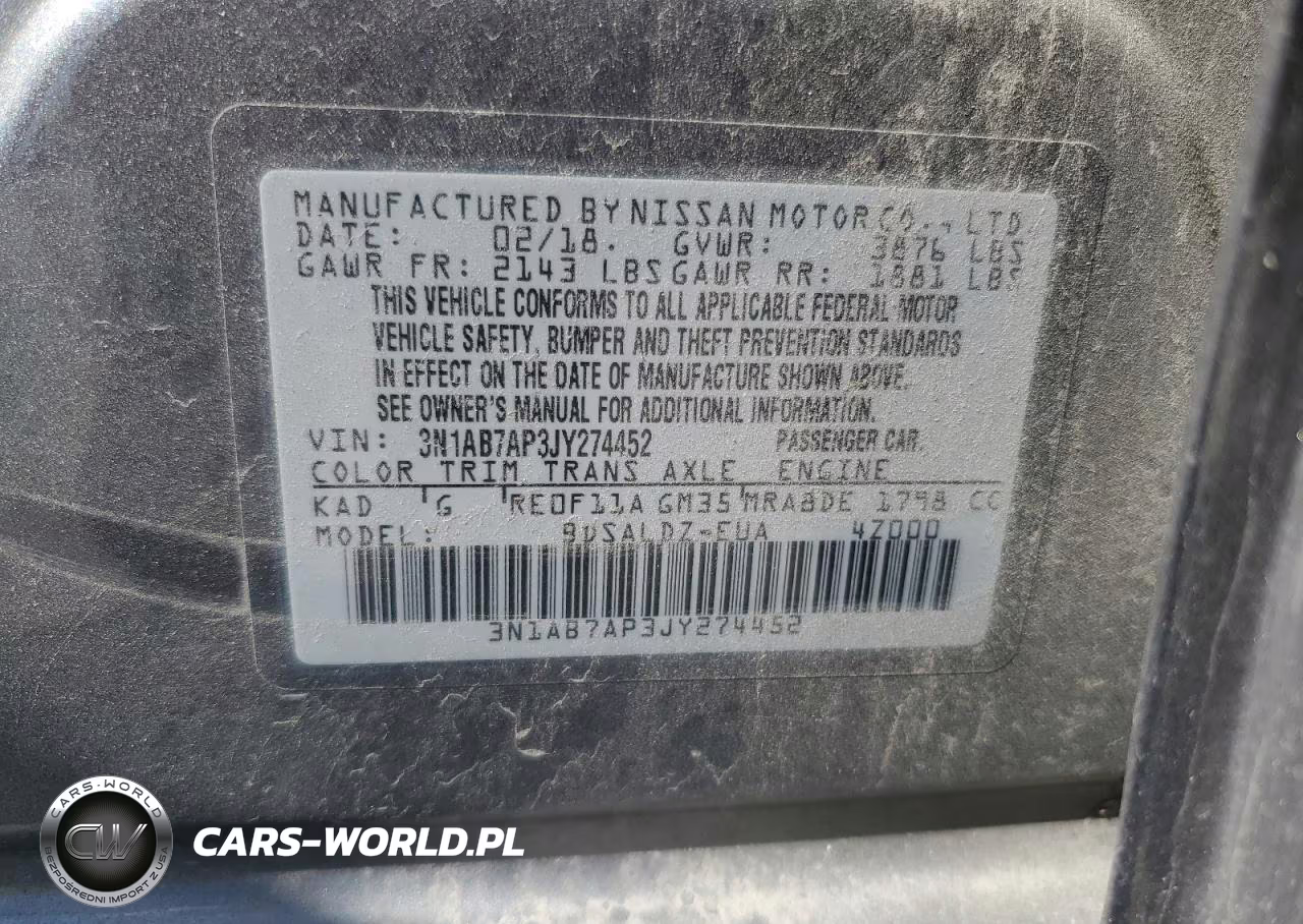 2018 Nissan Sentra S VIN:3N1AB7AP3JY274452 - 12