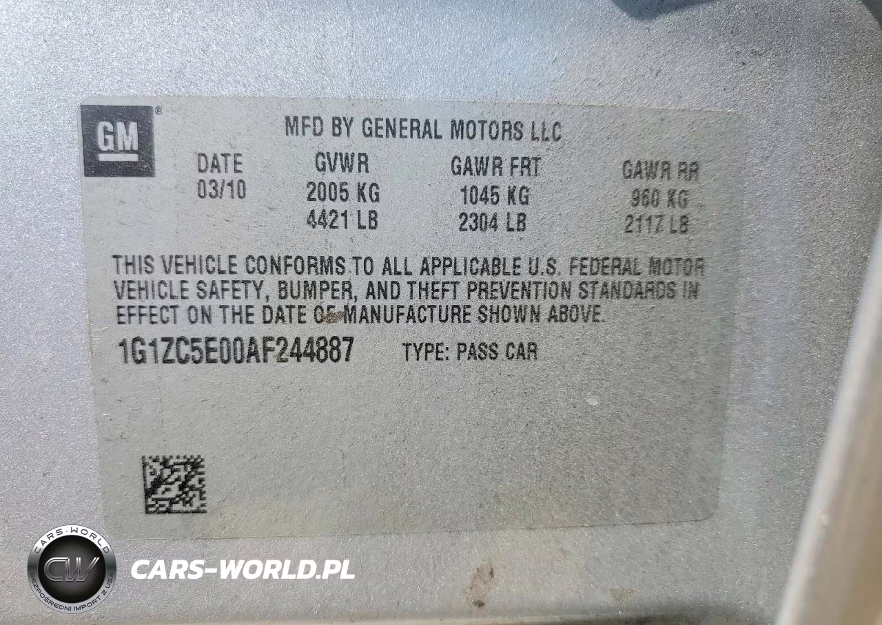 2010 Chevrolet Malibu 1Lt VIN:1G1ZC5E00AF244887 - 12