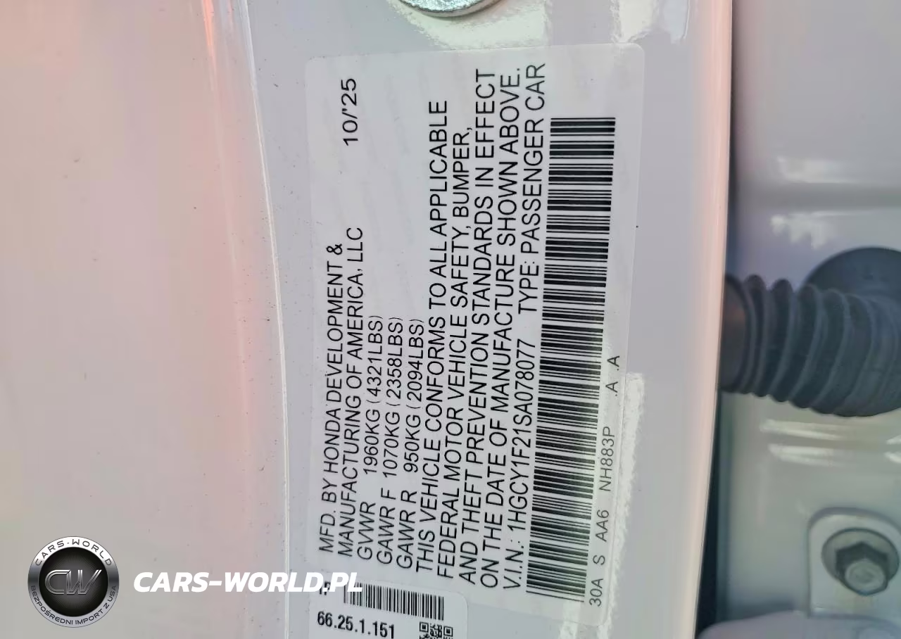 2025 Honda Accord Lx VIN:1HGCY1F21SA078077 - 12