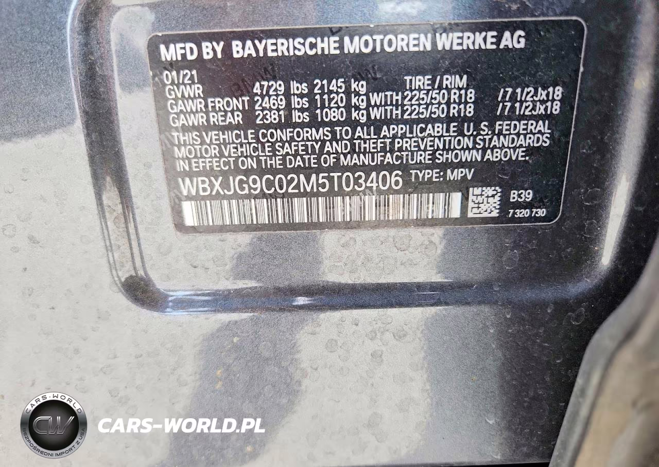 2021 BMW X1 xDrive28I VIN:WBXJG9C02M5T03406 - 13
