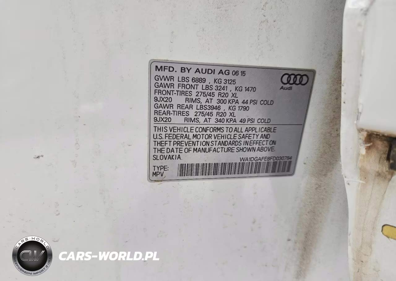 2015 Audi Q7 Prestige VIN:WA1DGAFE8FD030784 - 14