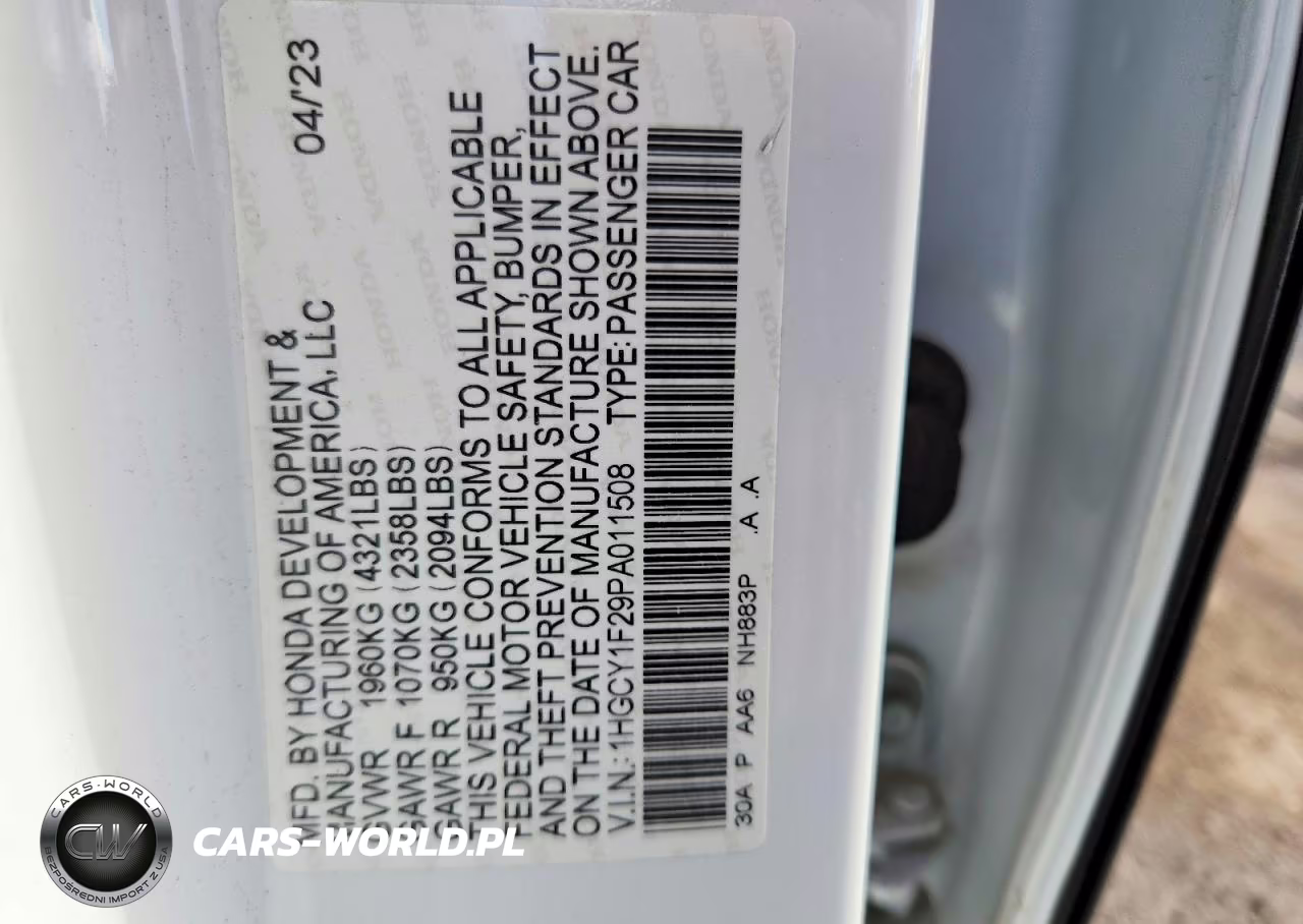 2023 Honda Accord Lx VIN:1HGCY1F29PA011508 - 12
