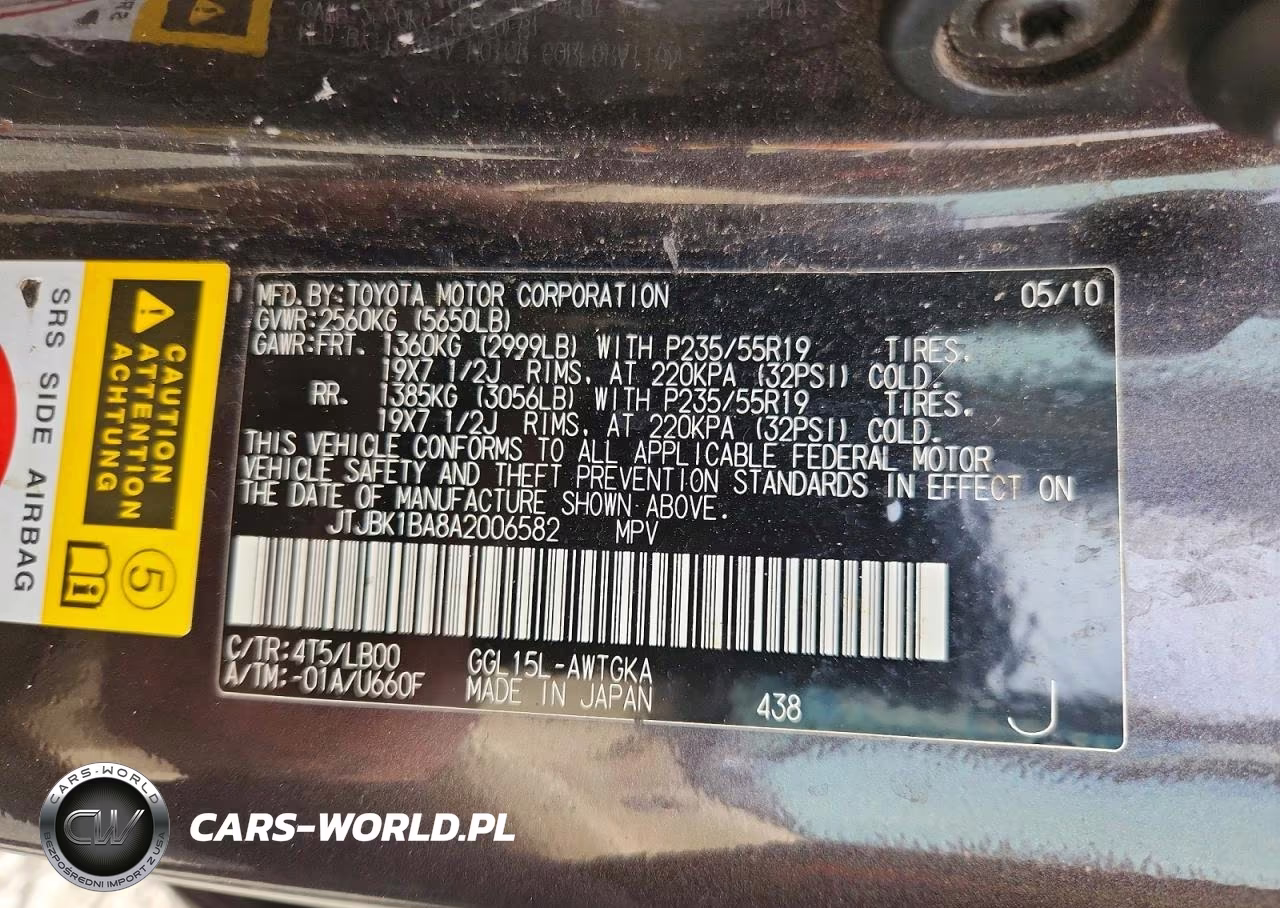 2010 Lexus Rx 350 VIN:JTJBK1BA8A2006582 - 13