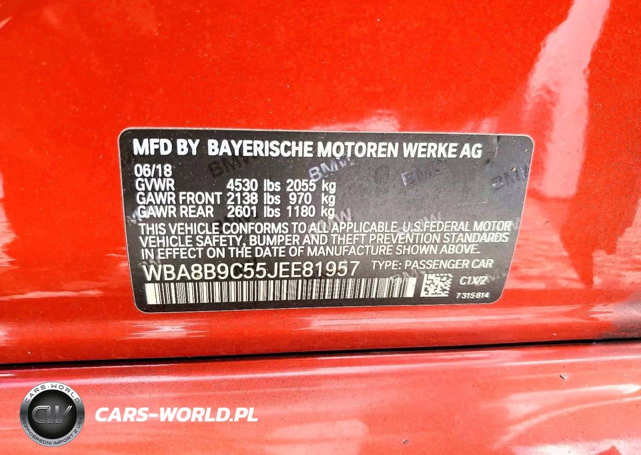 2018 BMW 330 I VIN:WBA8B9C55JEE81957 - 13