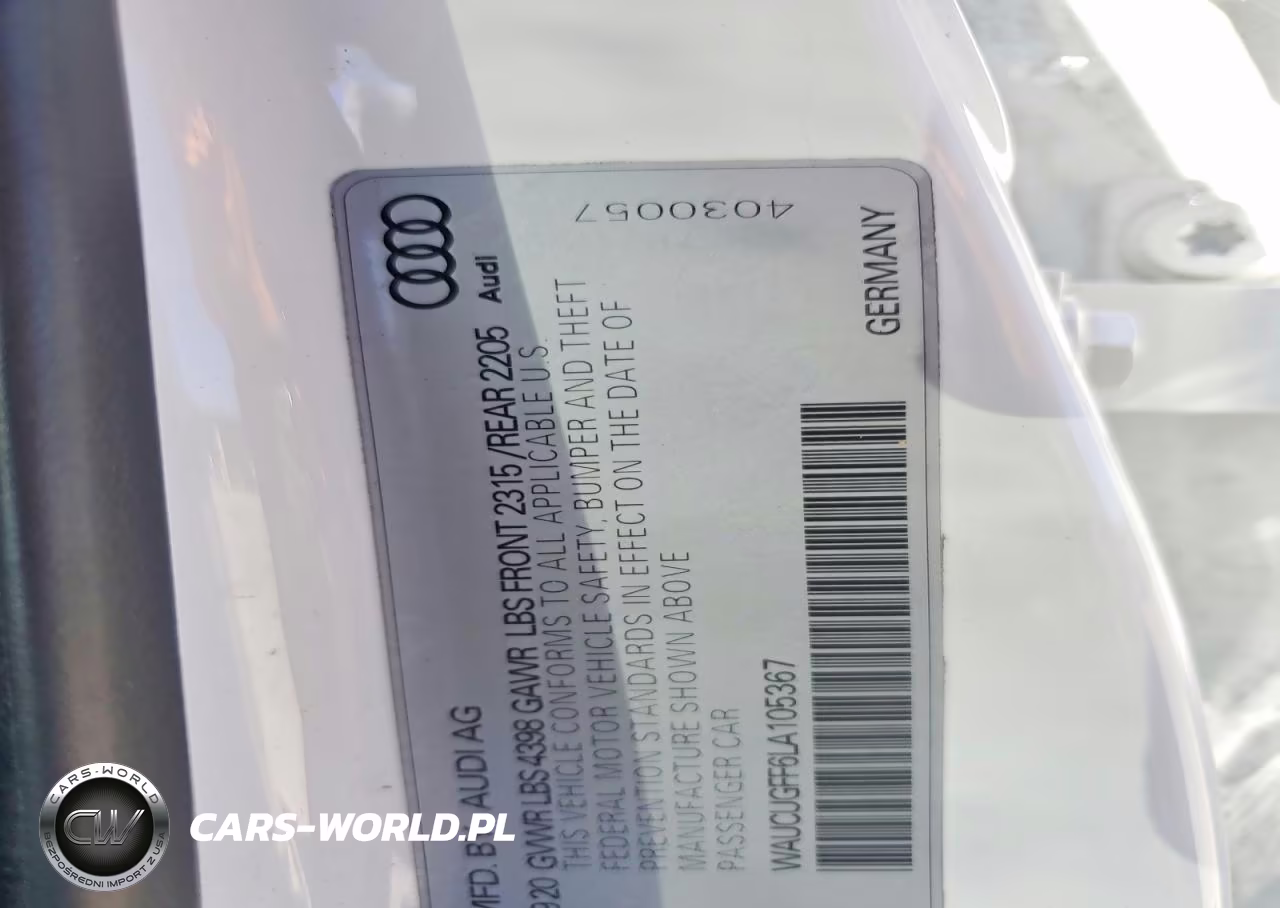 2020 Audi A3 Premium Plus VIN:WAUCUGFF6LA105367 - 12