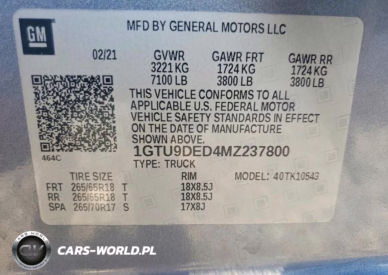 2021 GMC Sierra K1500 Slt VIN:1GTU9DED4MZ237800 - 13