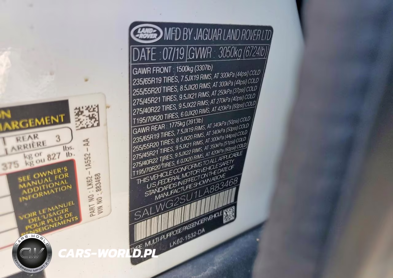 2020 Land Rover Range Rover Sport Se VIN:SALWG2SU1LA883468 - 14