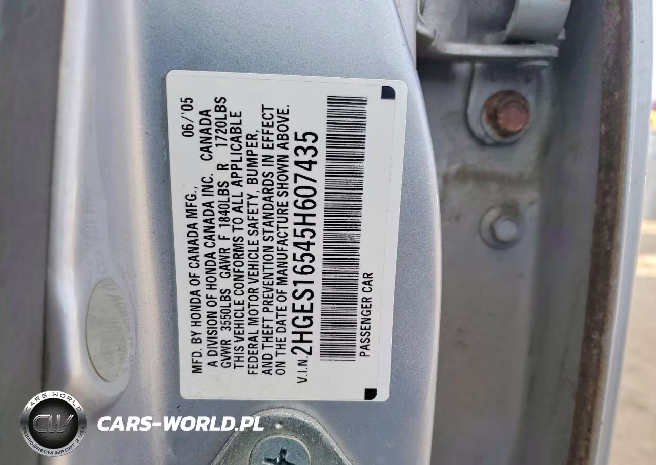 2005 Honda Civic Lx VIN:2HGES16545H607435 - 12