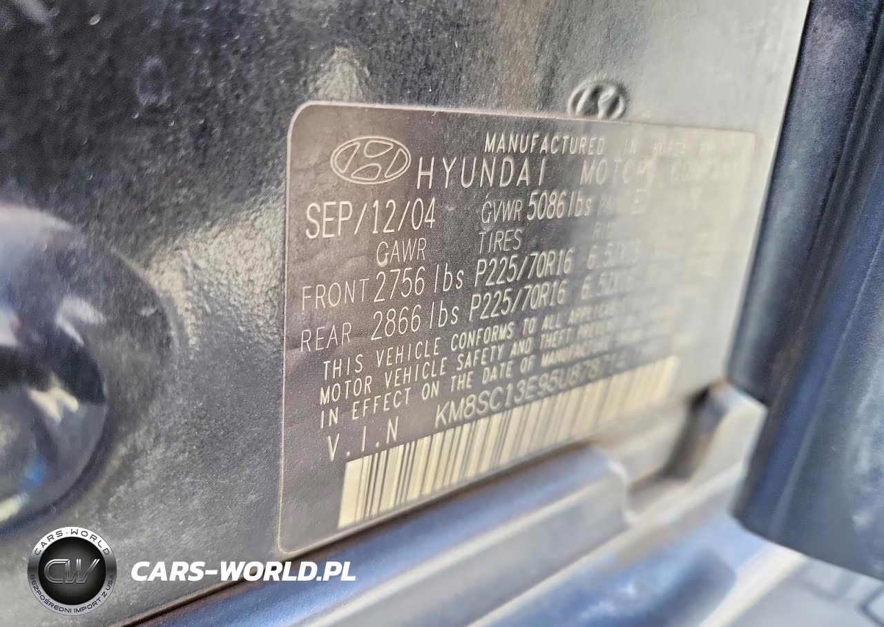 2005 Hyundai Santa Fe Gls VIN:KM8SC13E95U878714 - 13