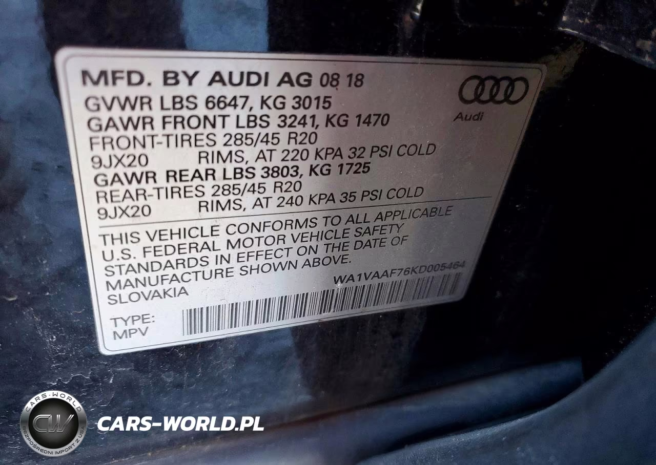 2019 Audi Q7 Prestige VIN:WA1VAAF76KD005464 - 13