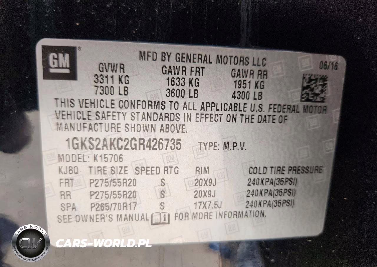 2016 GMC Yukon VIN:1GKS2AKC2GR426735 - 14