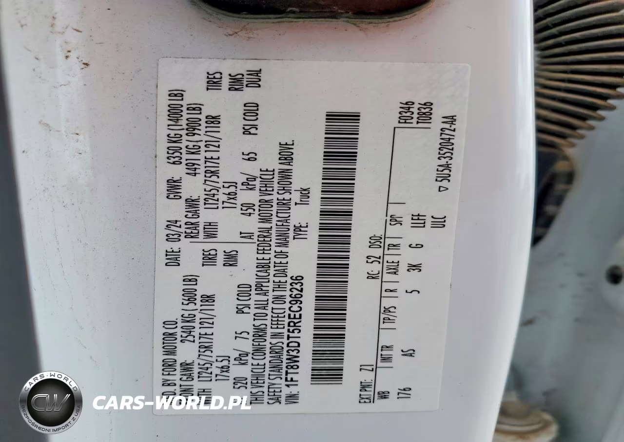 2024 Ford F350 Super Duty VIN:1FT8W3DT5REC96236 - 13