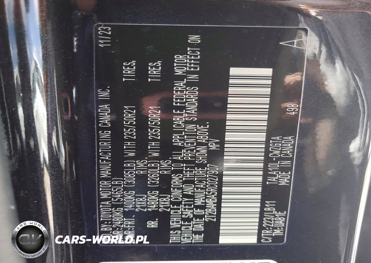 2024 Lexus Rx 350 Premium+ VIN:2T2BAMBA5RC027907 - 14