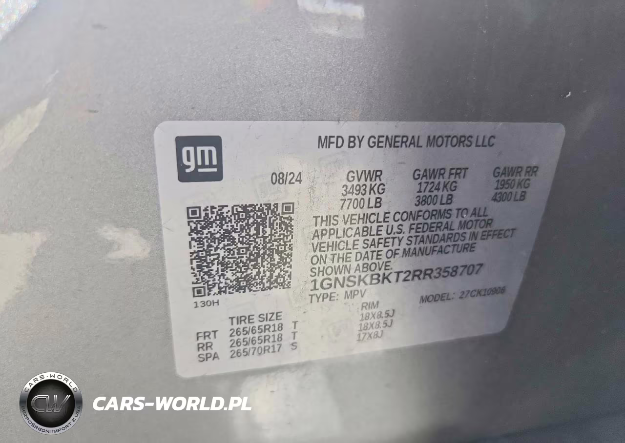 2024 Chevrolet Suburban K1500 Ls VIN:1GNSKBKT2RR358707 - 13