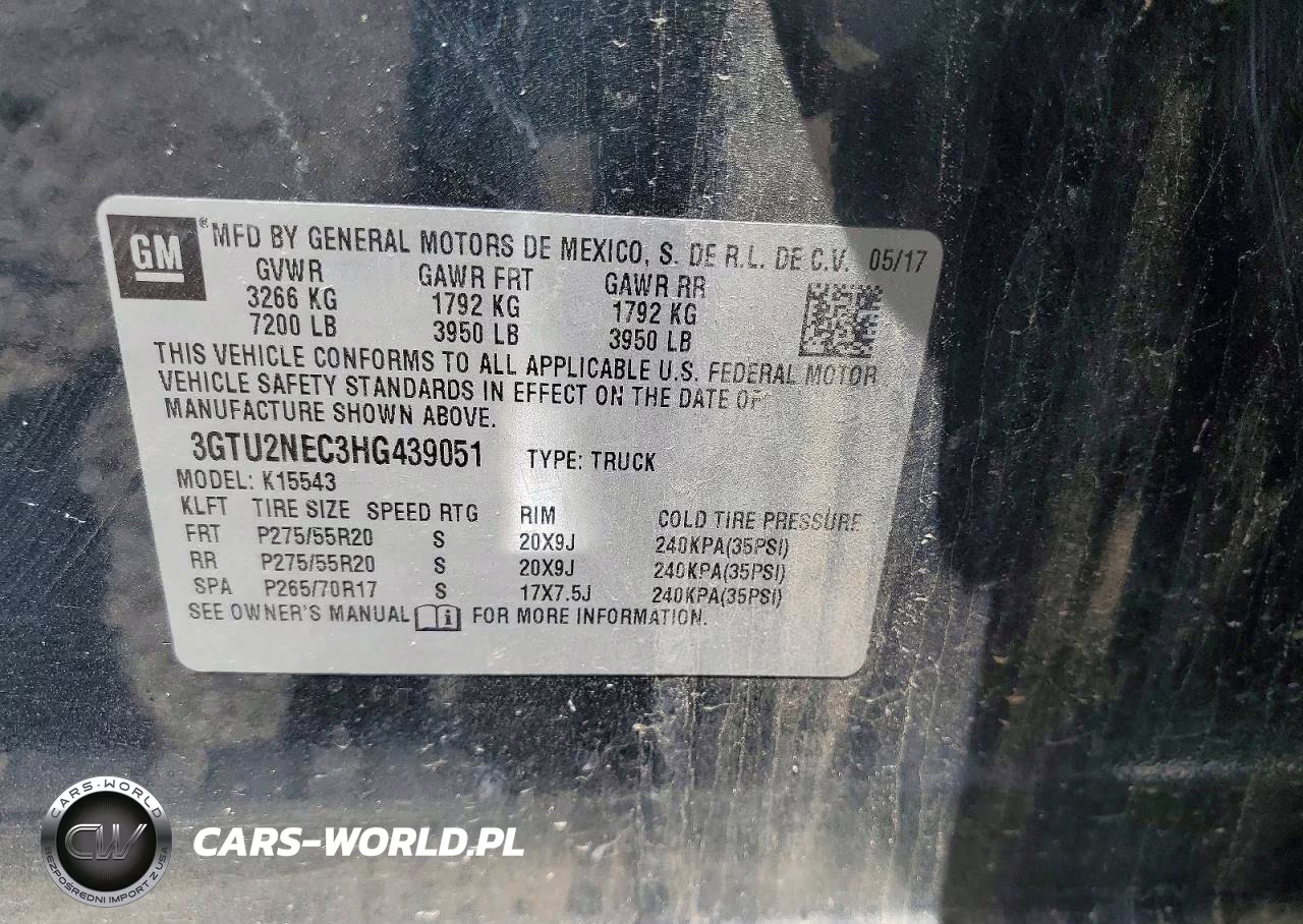 2017 GMC Sierra K1500 Slt VIN:3GTU2NEC3HG439051 - 12