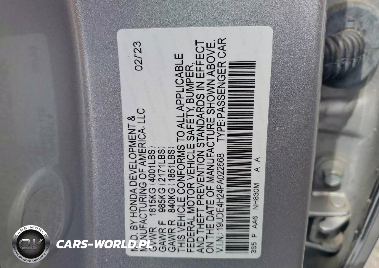 2023 Acura Integra VIN:19UDE4H24PA022668 - 12