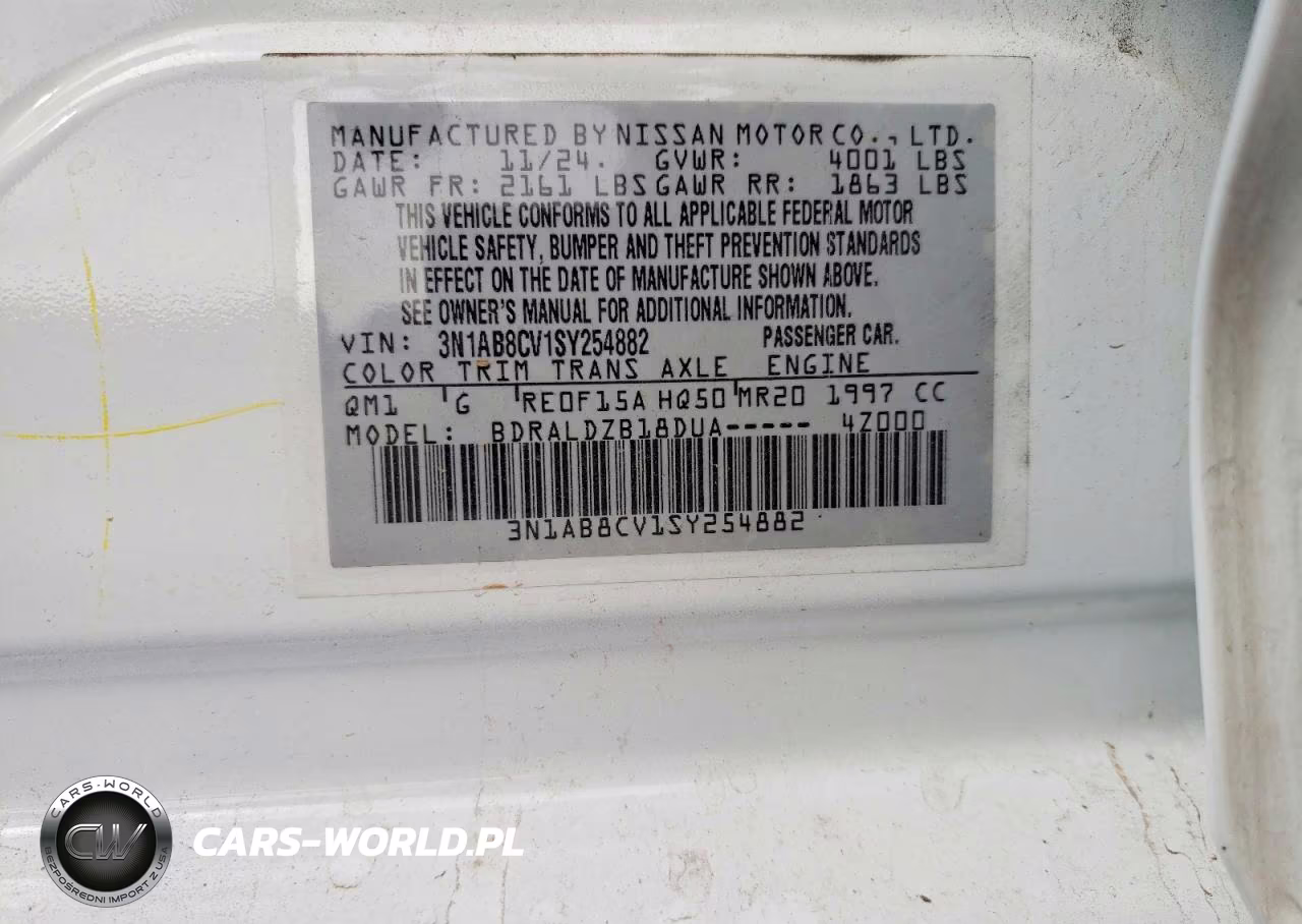 2025 Nissan Sentra Sv VIN:3N1AB8CV1SY254882 - 12