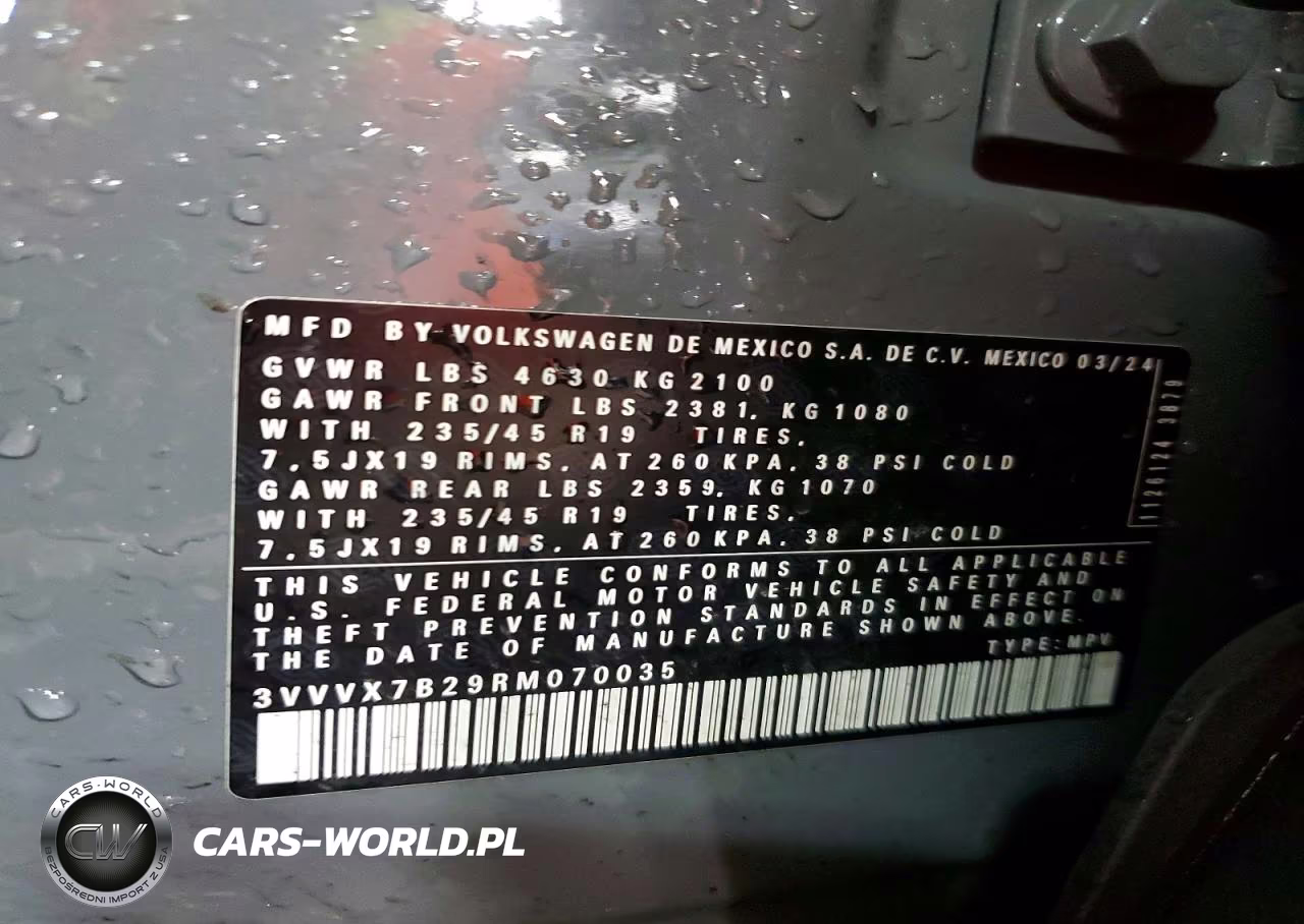 2024 Volkswagen Taos Se VIN:3VVVX7B29RM070035 - 13