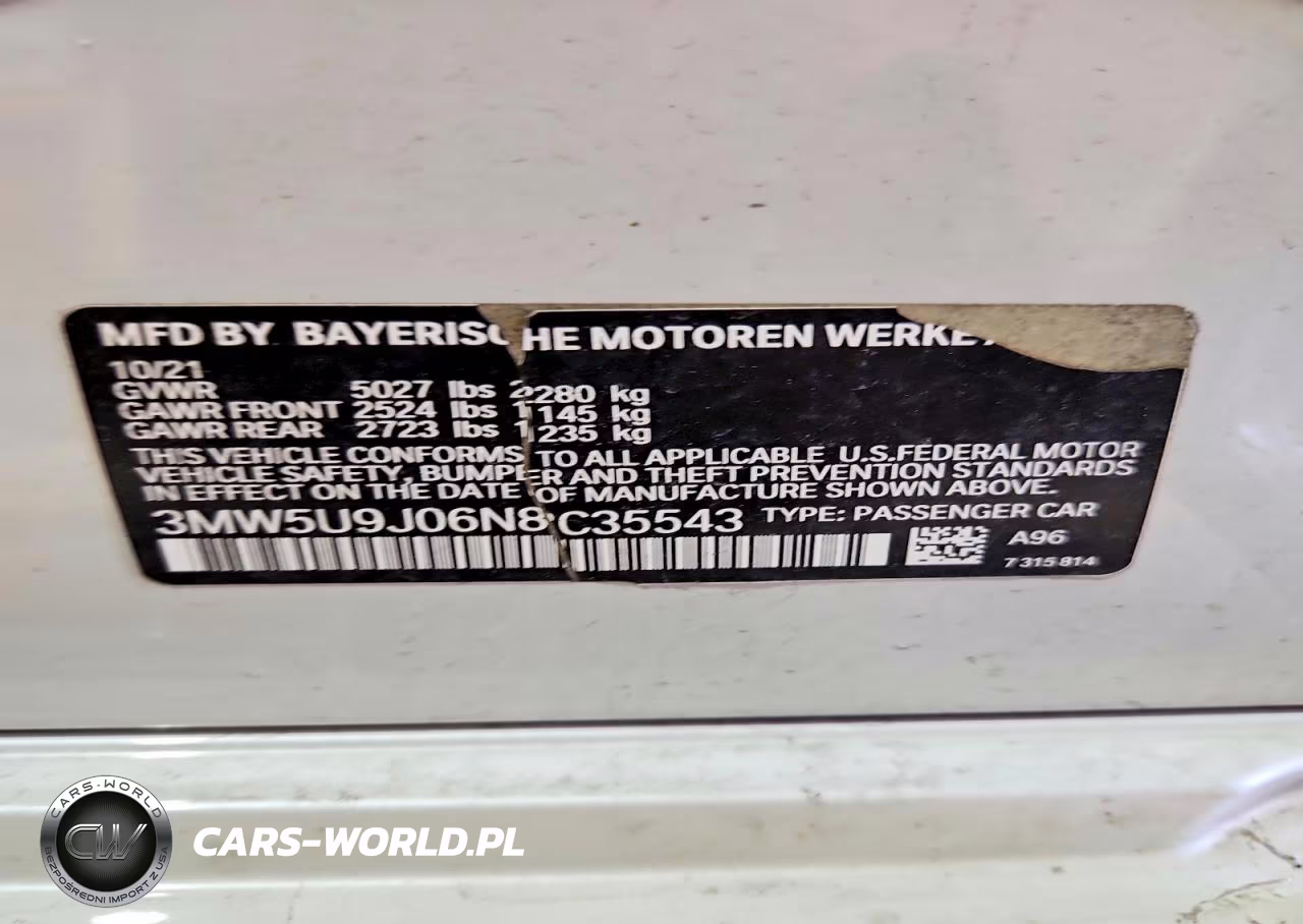 2022 BMW M340Xi VIN:3MW5U9J06N8C35543 - 12