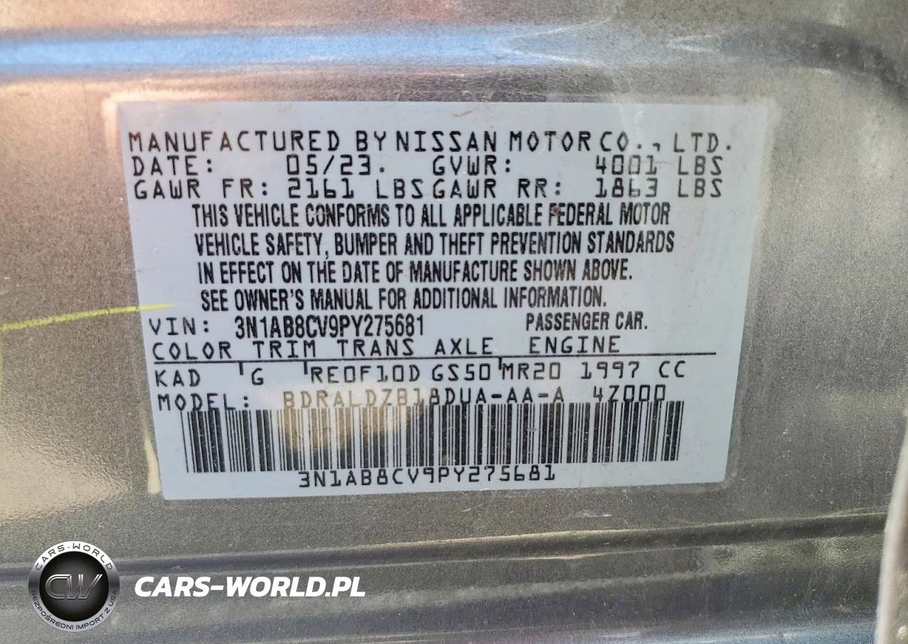 2023 Nissan Sentra Sv VIN:3N1AB8CV9PY275681 - 12