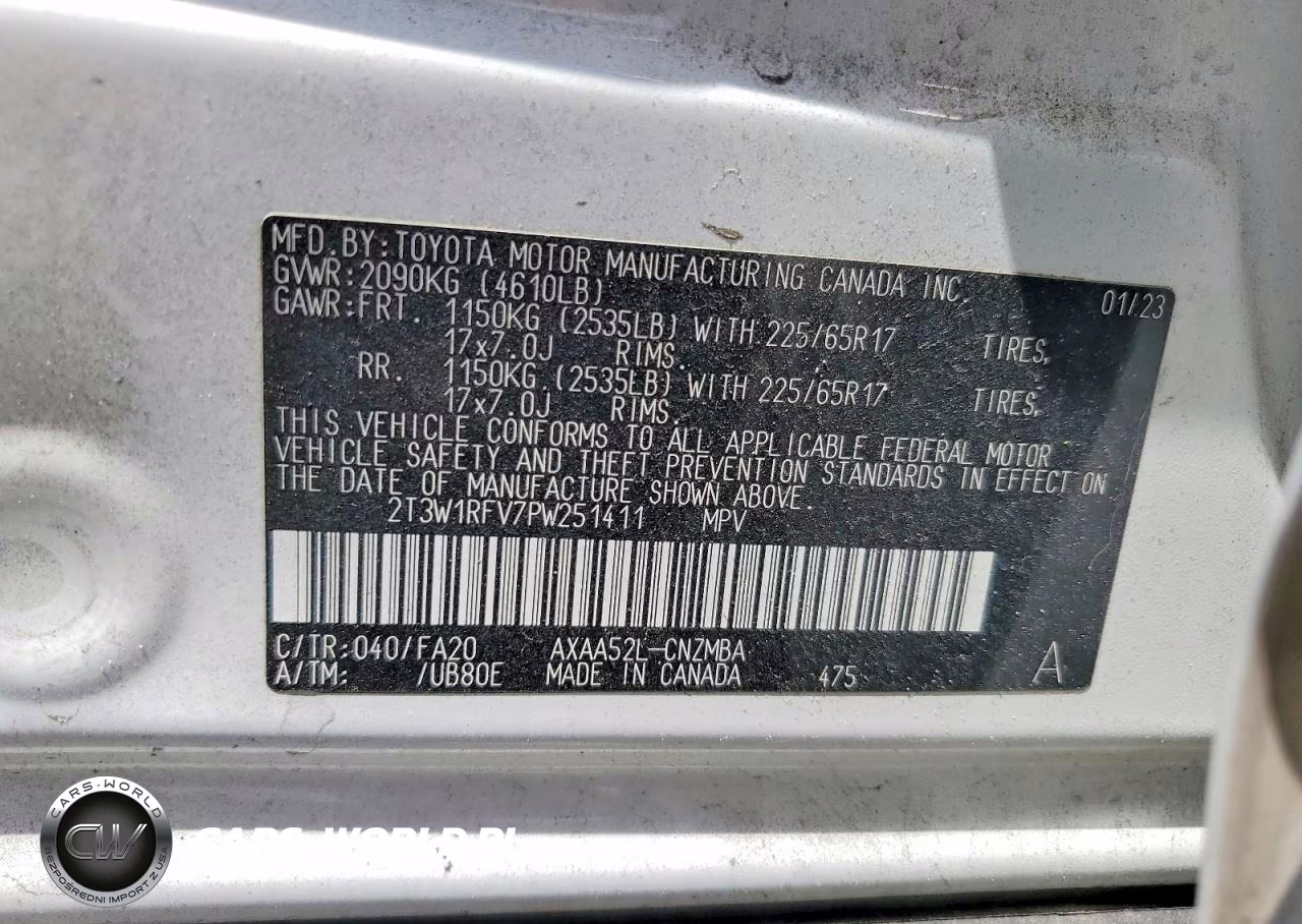 2023 Toyota Rav4 Xle VIN:2T3W1RFV7PW251411 - 13