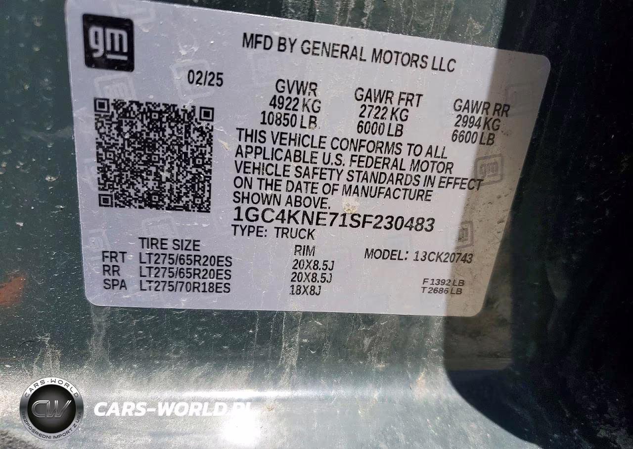 2025 Chevrolet Silverado K2500 Heavy Duty Lt VIN:1GC4KNE71SF230483 - 13