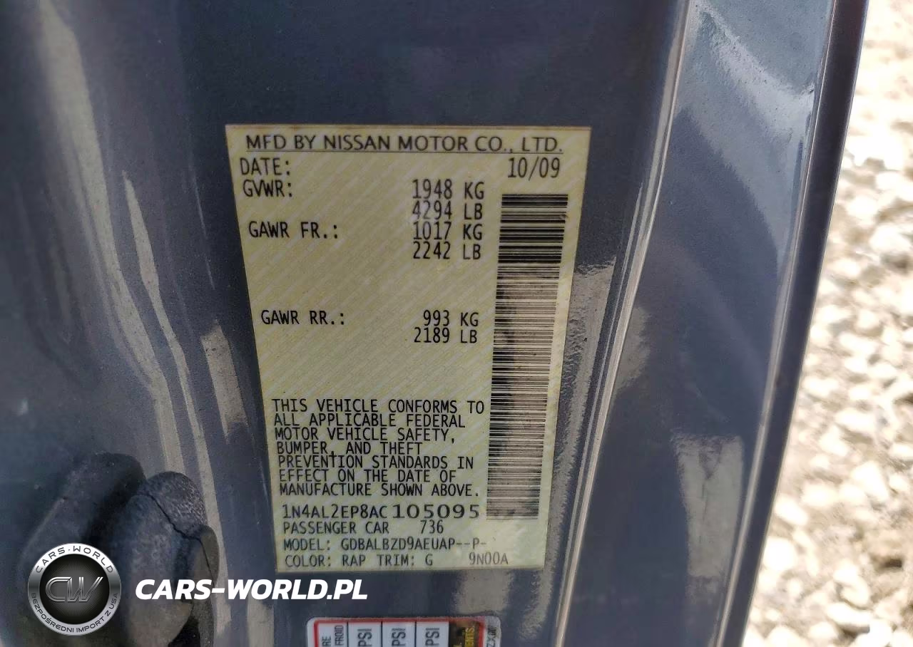 2010 Nissan Altima S VIN:1N4AL2EP8AC105095 - 13