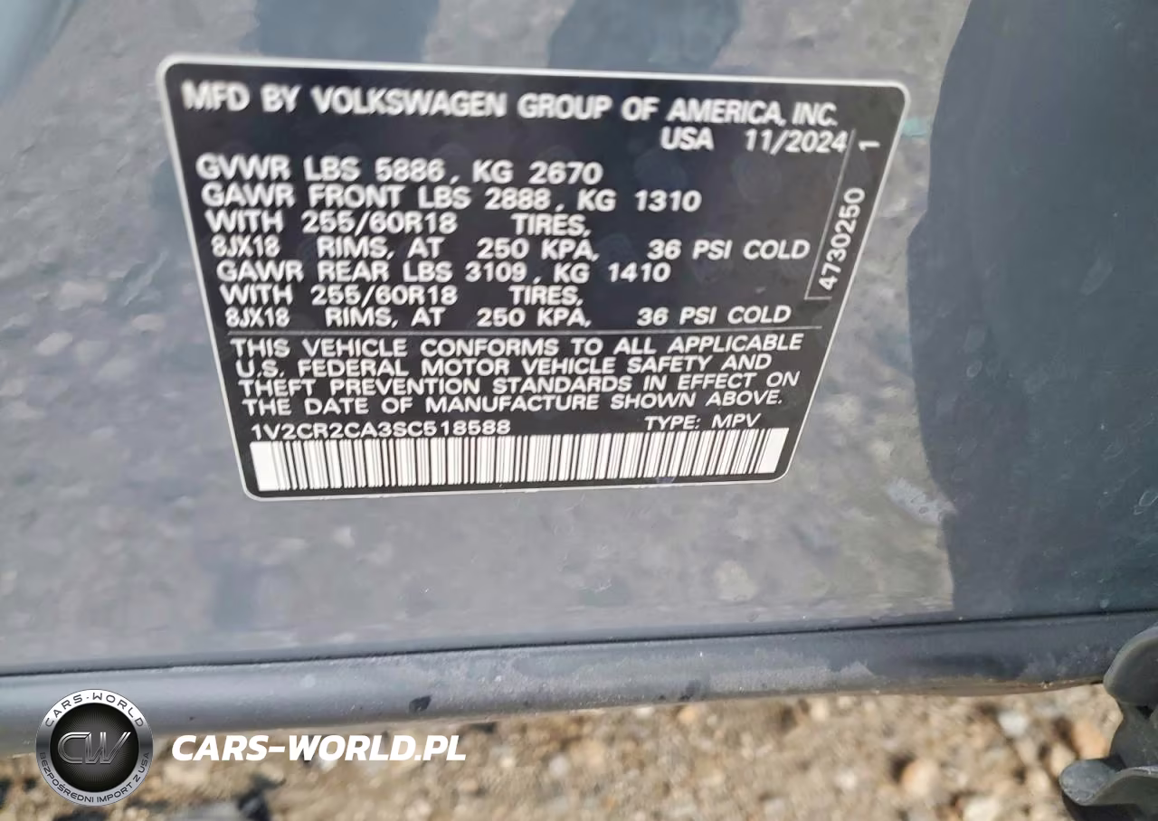 2025 Volkswagen Atlas Peak Edition Se VIN:1V2CR2CA3SC518588 - 13