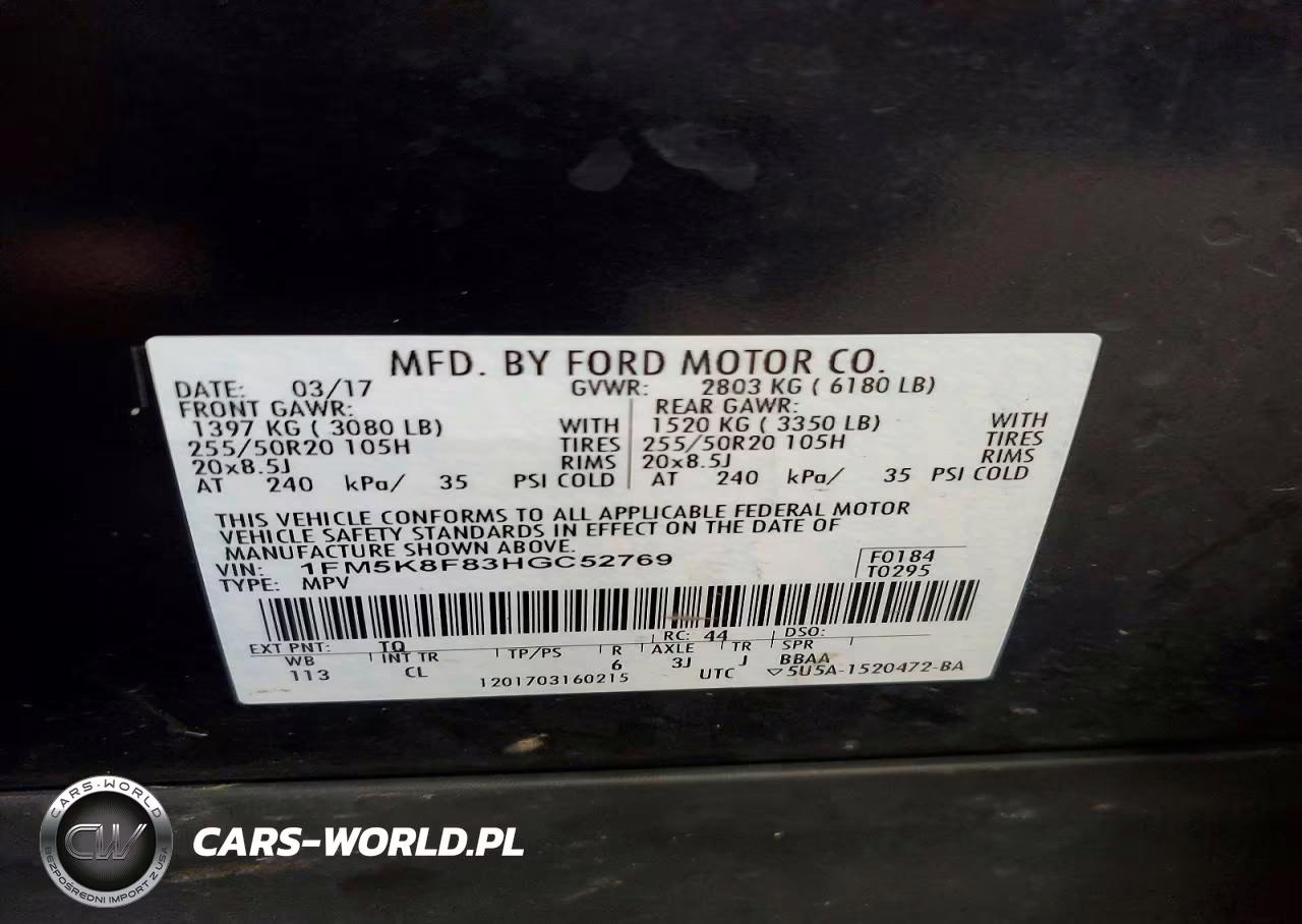 2017 Ford Explorer Limited VIN:1FM5K8F83HGC52769 - 14
