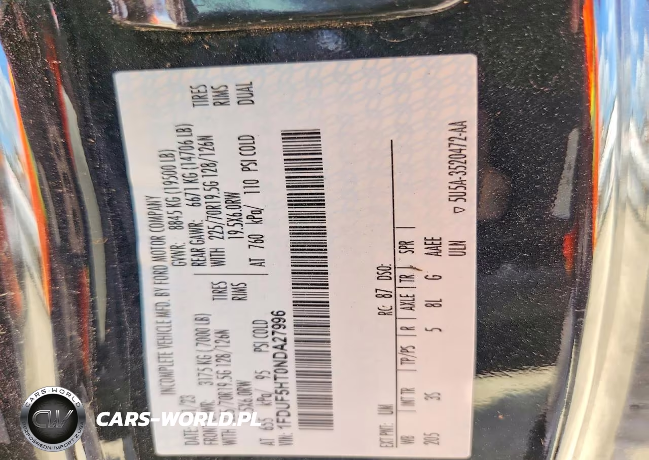 2022 Ford F550 Super Duty Rollback Truck VIN:1FDUF5HT0NDA27996 - 12